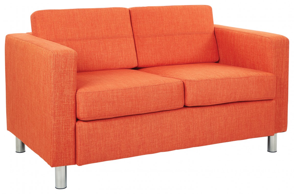 orange office loveseat